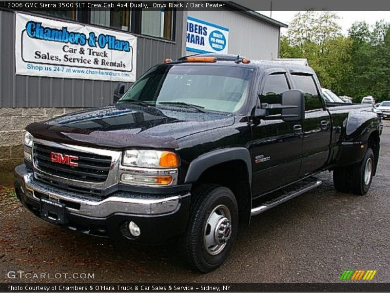 Onyx Black / Dark Pewter 2006 GMC Sierra 3500 SLT Crew Cab 4x4 Dually