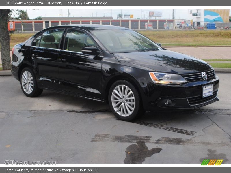 Black Uni / Cornsilk Beige 2013 Volkswagen Jetta TDI Sedan