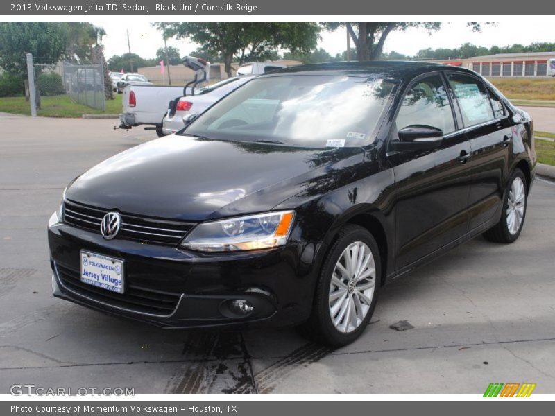 Black Uni / Cornsilk Beige 2013 Volkswagen Jetta TDI Sedan