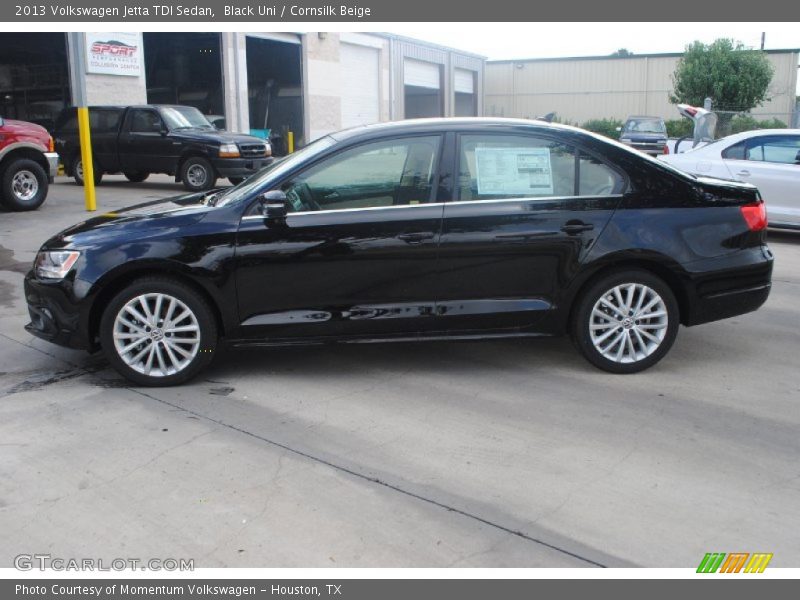 Black Uni / Cornsilk Beige 2013 Volkswagen Jetta TDI Sedan