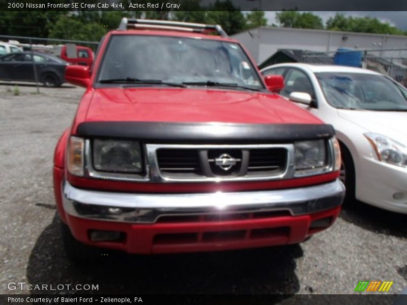 Aztec Red / Gray 2000 Nissan Frontier SE Crew Cab 4x4