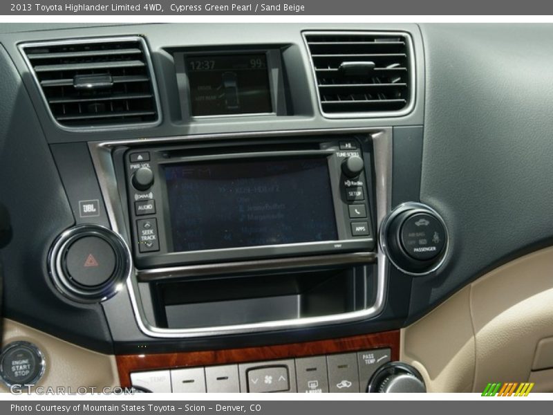 Cypress Green Pearl / Sand Beige 2013 Toyota Highlander Limited 4WD