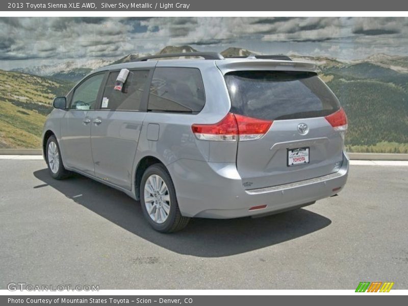 Silver Sky Metallic / Light Gray 2013 Toyota Sienna XLE AWD