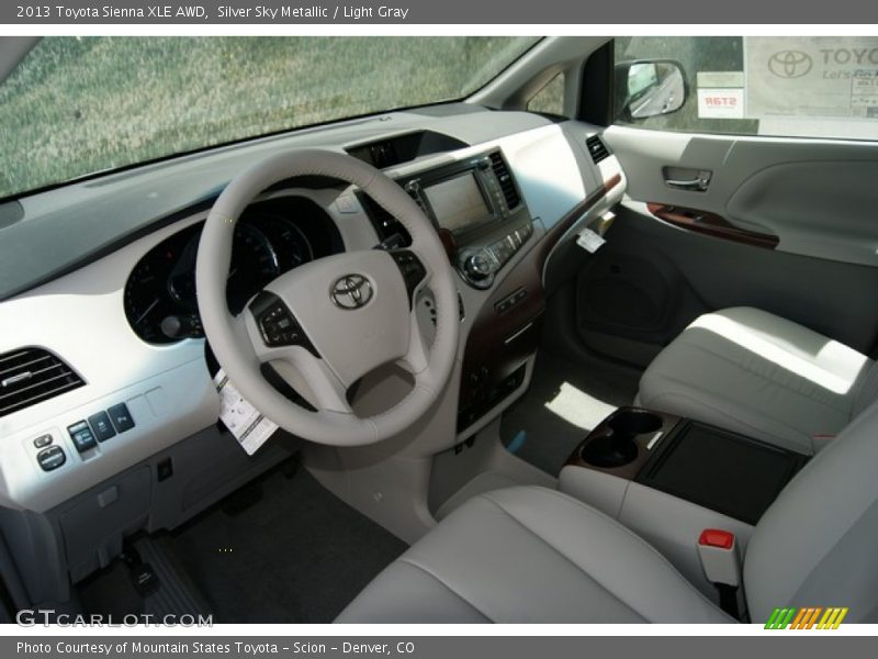 Silver Sky Metallic / Light Gray 2013 Toyota Sienna XLE AWD