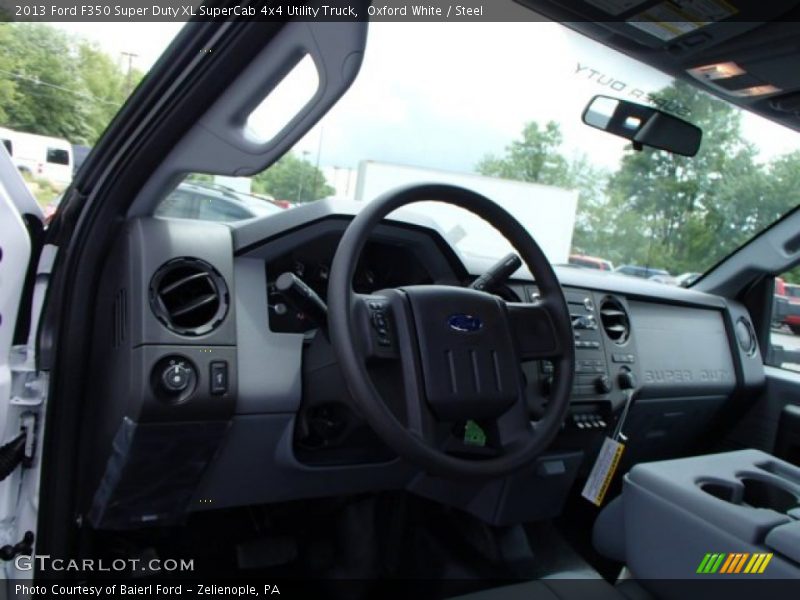 Oxford White / Steel 2013 Ford F350 Super Duty XL SuperCab 4x4 Utility Truck