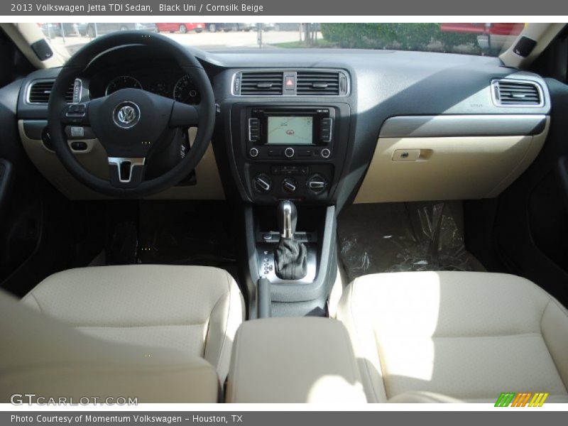 Black Uni / Cornsilk Beige 2013 Volkswagen Jetta TDI Sedan