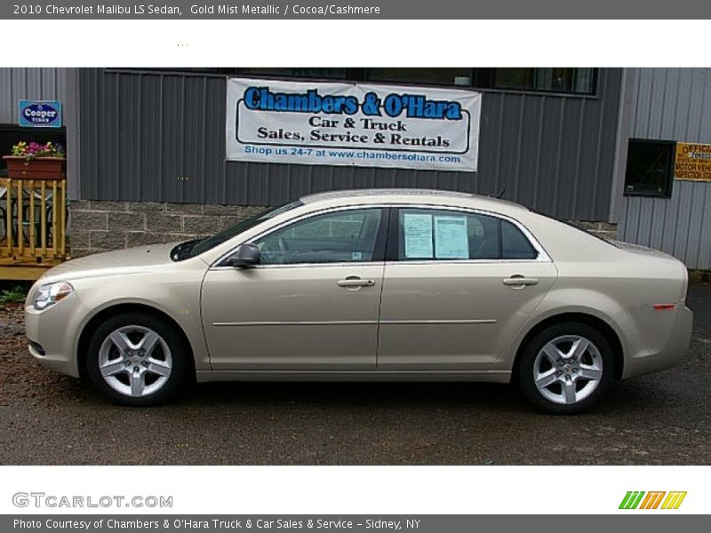 Gold Mist Metallic / Cocoa/Cashmere 2010 Chevrolet Malibu LS Sedan