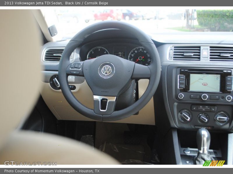 Black Uni / Cornsilk Beige 2013 Volkswagen Jetta TDI Sedan