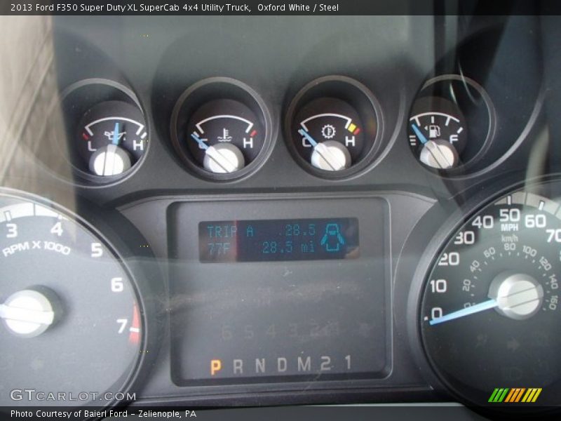 Oxford White / Steel 2013 Ford F350 Super Duty XL SuperCab 4x4 Utility Truck