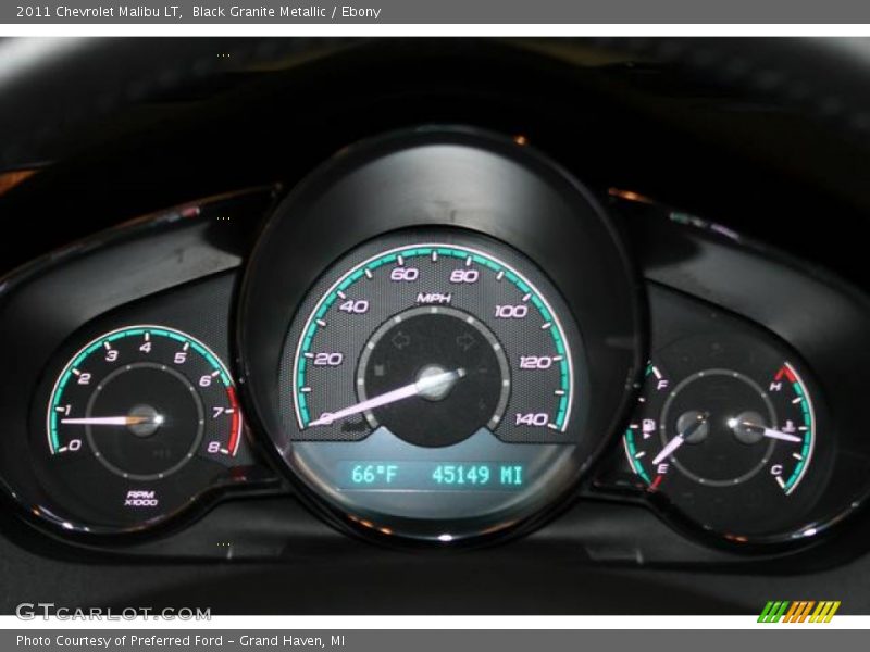 Black Granite Metallic / Ebony 2011 Chevrolet Malibu LT