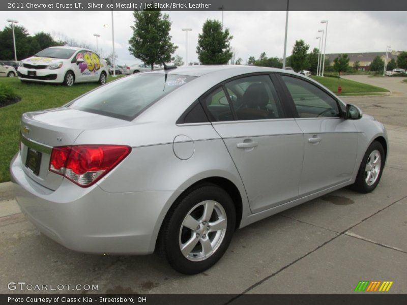 Silver Ice Metallic / Jet Black/Brick Leather 2011 Chevrolet Cruze LT