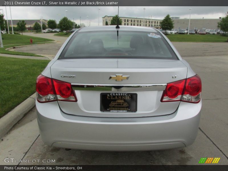 Silver Ice Metallic / Jet Black/Brick Leather 2011 Chevrolet Cruze LT