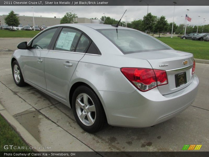 Silver Ice Metallic / Jet Black/Brick Leather 2011 Chevrolet Cruze LT