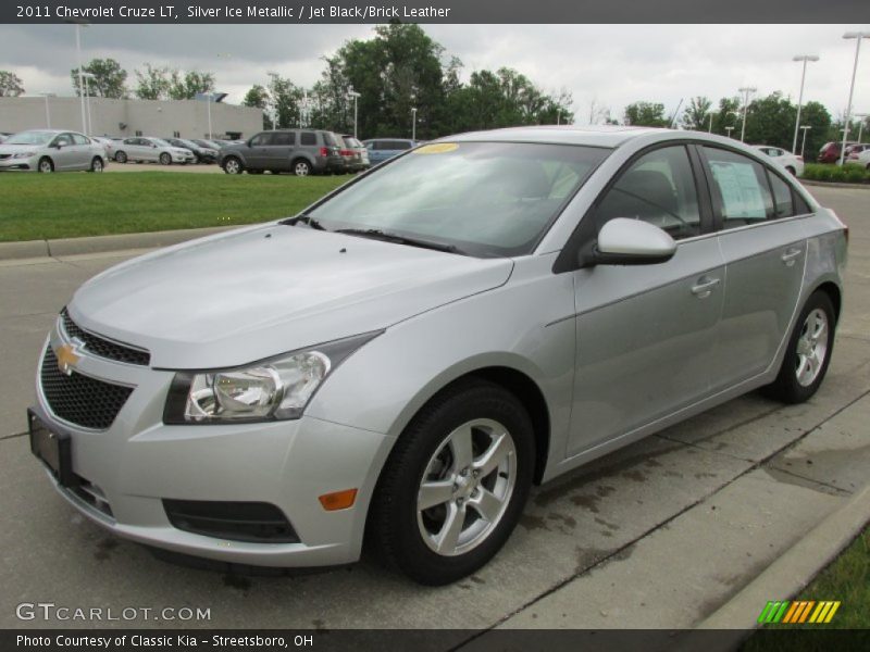 Silver Ice Metallic / Jet Black/Brick Leather 2011 Chevrolet Cruze LT