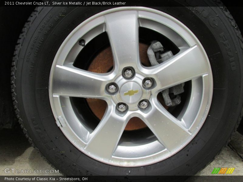Silver Ice Metallic / Jet Black/Brick Leather 2011 Chevrolet Cruze LT