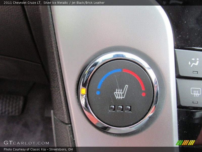 Silver Ice Metallic / Jet Black/Brick Leather 2011 Chevrolet Cruze LT