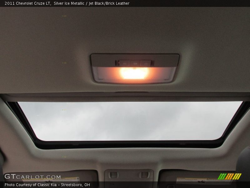 Silver Ice Metallic / Jet Black/Brick Leather 2011 Chevrolet Cruze LT