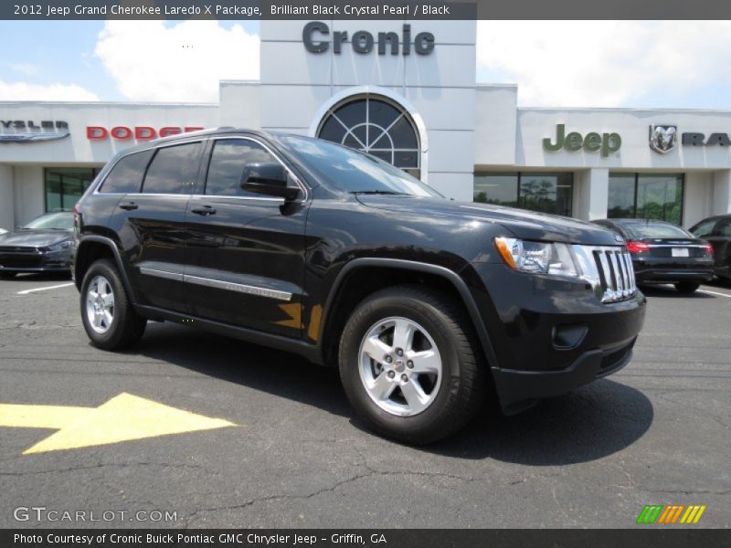 Brilliant Black Crystal Pearl / Black 2012 Jeep Grand Cherokee Laredo X Package