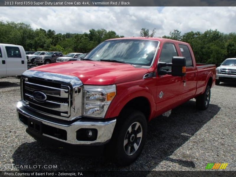 Vermillion Red / Black 2013 Ford F350 Super Duty Lariat Crew Cab 4x4