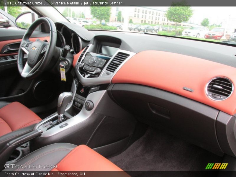 Silver Ice Metallic / Jet Black/Brick Leather 2011 Chevrolet Cruze LT