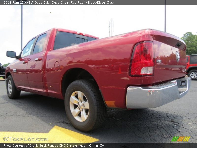 Deep Cherry Red Pearl / Black/Diesel Gray 2013 Ram 1500 SLT Quad Cab