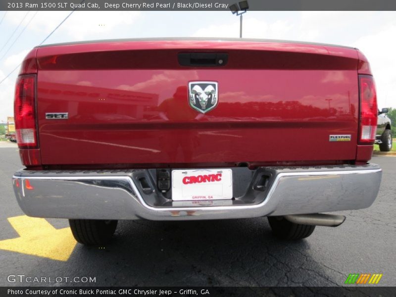 Deep Cherry Red Pearl / Black/Diesel Gray 2013 Ram 1500 SLT Quad Cab