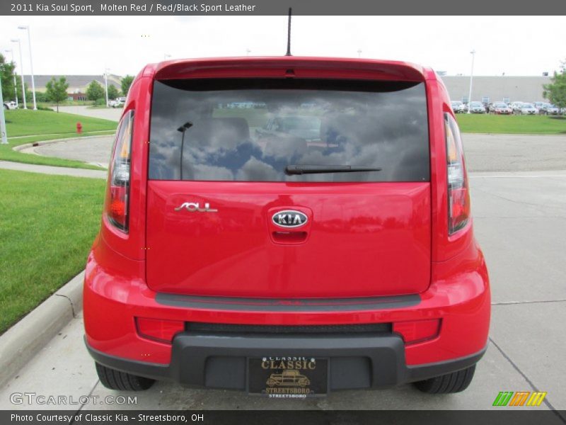 Molten Red / Red/Black Sport Leather 2011 Kia Soul Sport