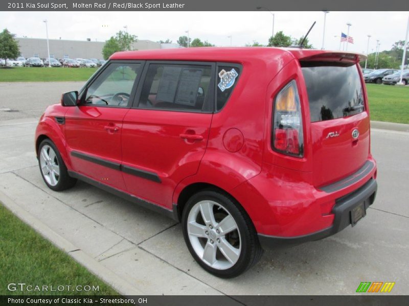 Molten Red / Red/Black Sport Leather 2011 Kia Soul Sport