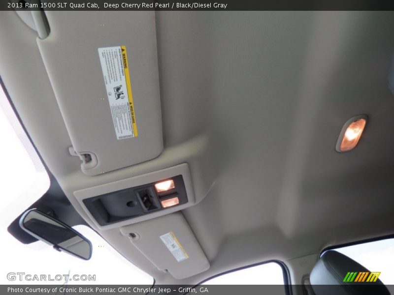 Deep Cherry Red Pearl / Black/Diesel Gray 2013 Ram 1500 SLT Quad Cab