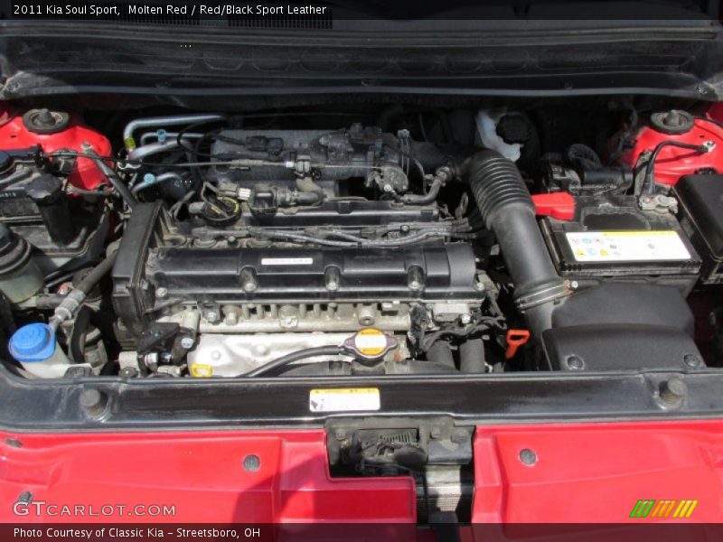 Molten Red / Red/Black Sport Leather 2011 Kia Soul Sport