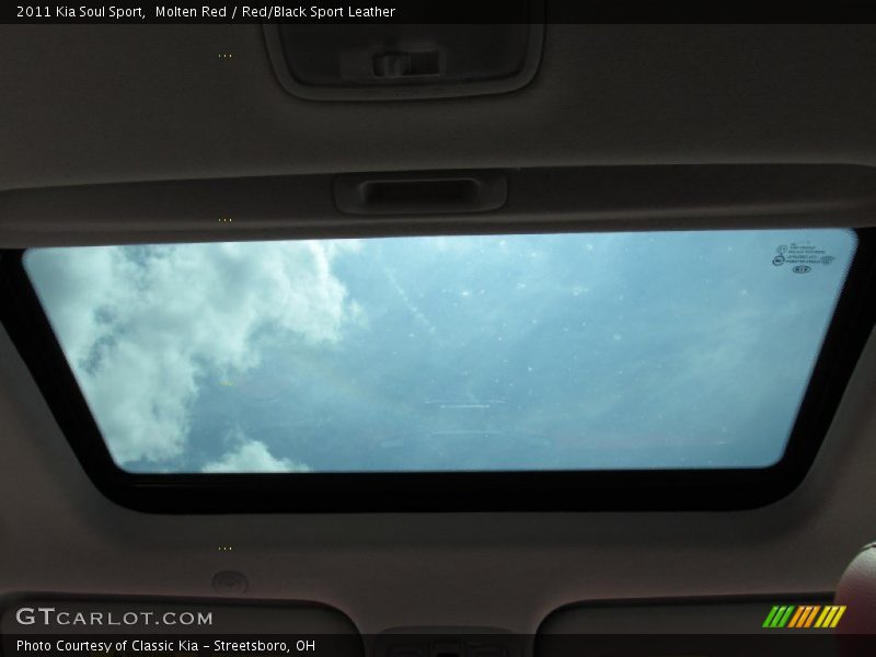 Molten Red / Red/Black Sport Leather 2011 Kia Soul Sport
