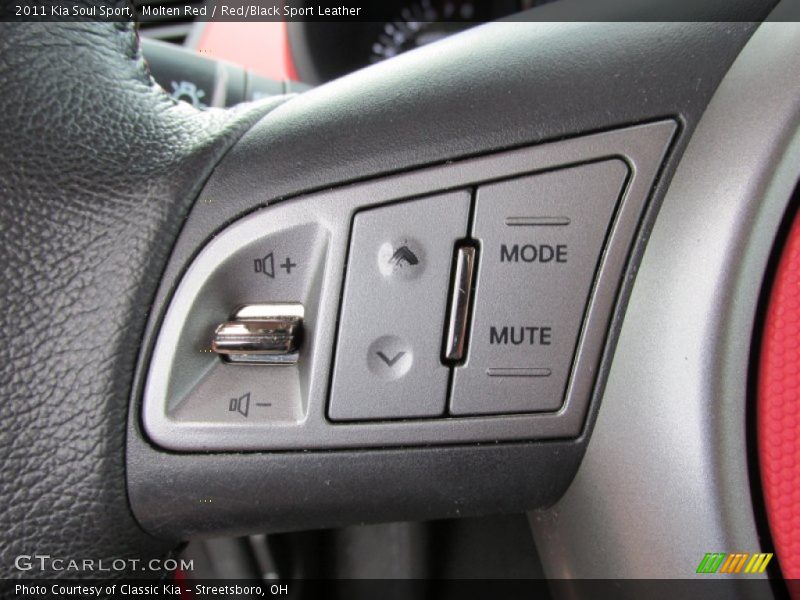 Molten Red / Red/Black Sport Leather 2011 Kia Soul Sport