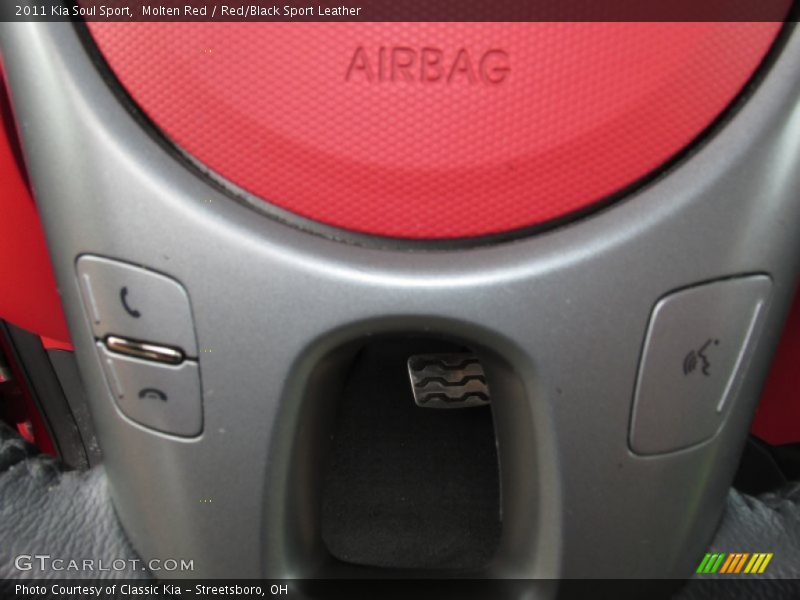 Molten Red / Red/Black Sport Leather 2011 Kia Soul Sport