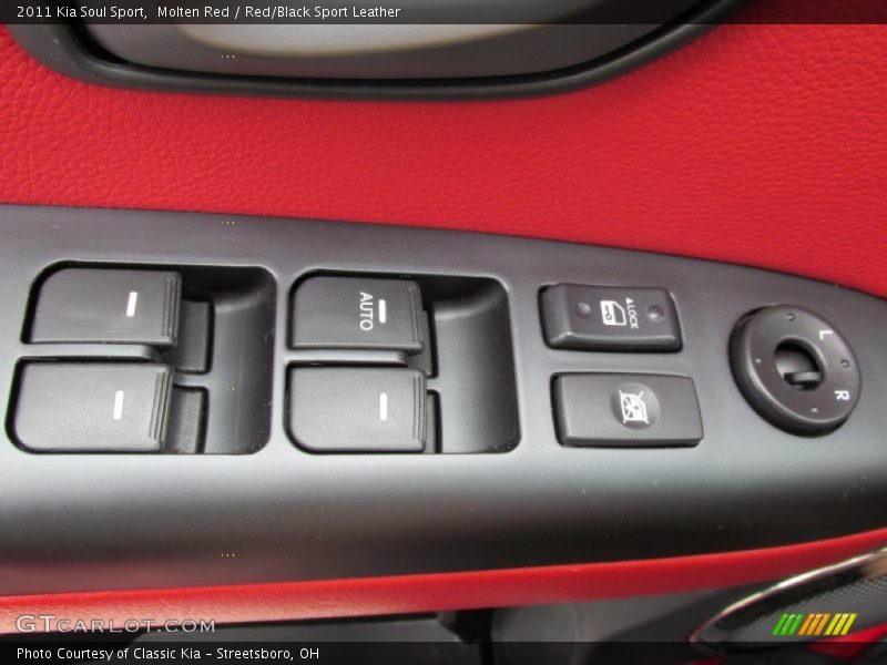 Molten Red / Red/Black Sport Leather 2011 Kia Soul Sport