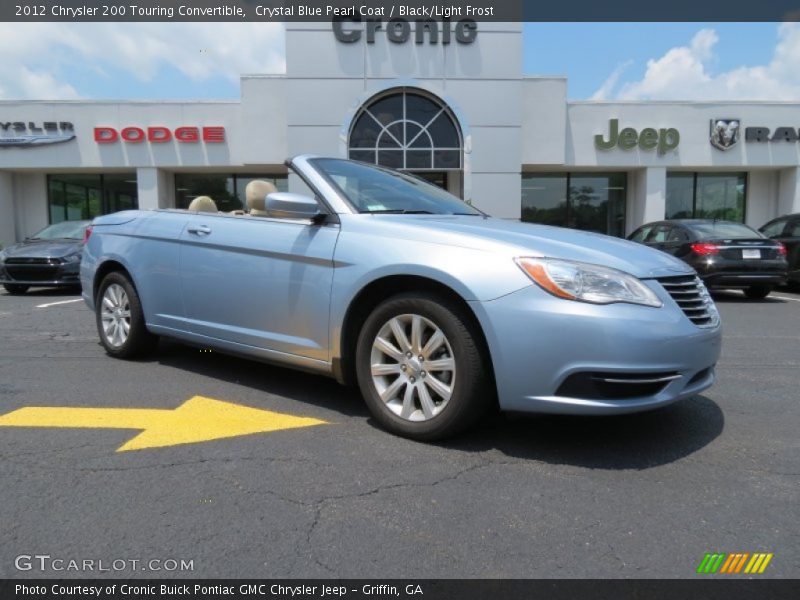 Crystal Blue Pearl Coat / Black/Light Frost 2012 Chrysler 200 Touring Convertible