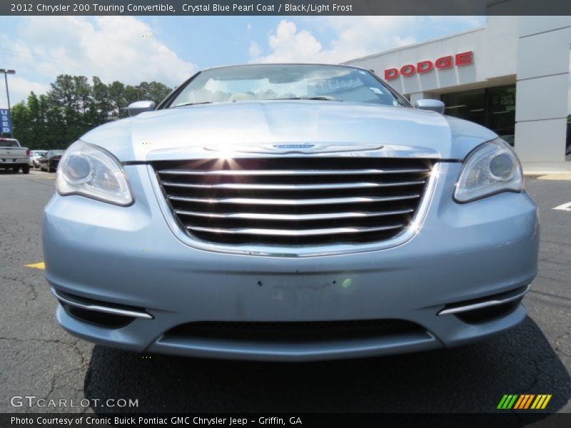 Crystal Blue Pearl Coat / Black/Light Frost 2012 Chrysler 200 Touring Convertible