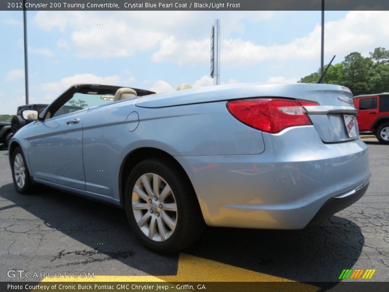 Crystal Blue Pearl Coat / Black/Light Frost 2012 Chrysler 200 Touring Convertible