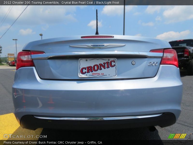Crystal Blue Pearl Coat / Black/Light Frost 2012 Chrysler 200 Touring Convertible