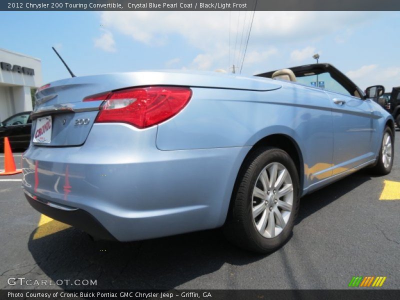 Crystal Blue Pearl Coat / Black/Light Frost 2012 Chrysler 200 Touring Convertible