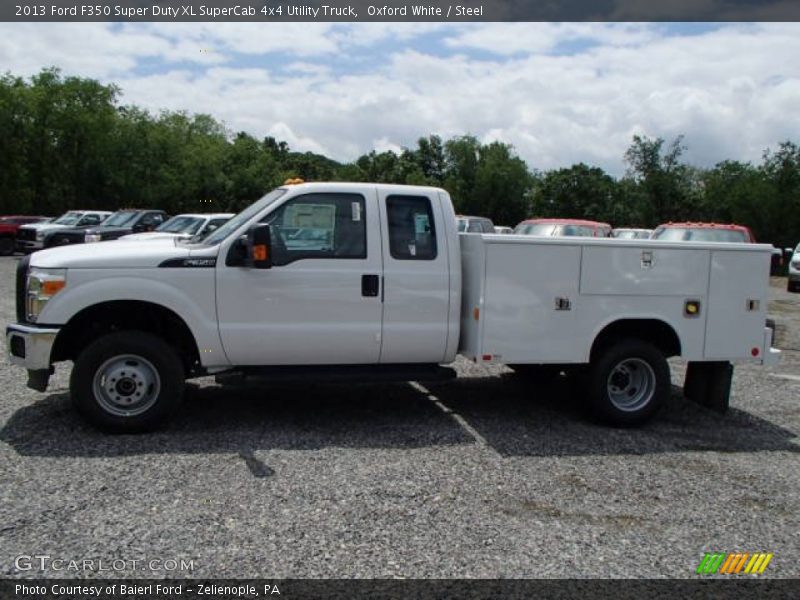 Oxford White / Steel 2013 Ford F350 Super Duty XL SuperCab 4x4 Utility Truck