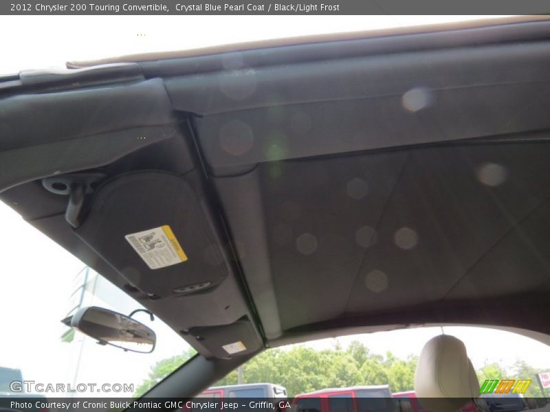 Crystal Blue Pearl Coat / Black/Light Frost 2012 Chrysler 200 Touring Convertible