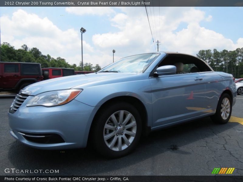 Crystal Blue Pearl Coat / Black/Light Frost 2012 Chrysler 200 Touring Convertible