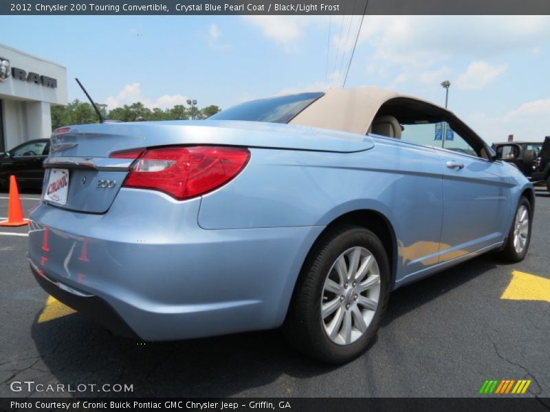 Crystal Blue Pearl Coat / Black/Light Frost 2012 Chrysler 200 Touring Convertible