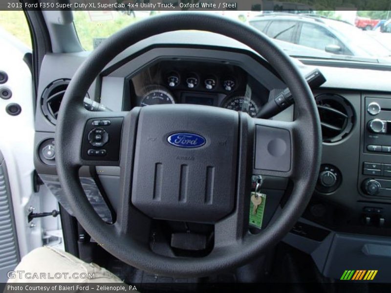 Oxford White / Steel 2013 Ford F350 Super Duty XL SuperCab 4x4 Utility Truck