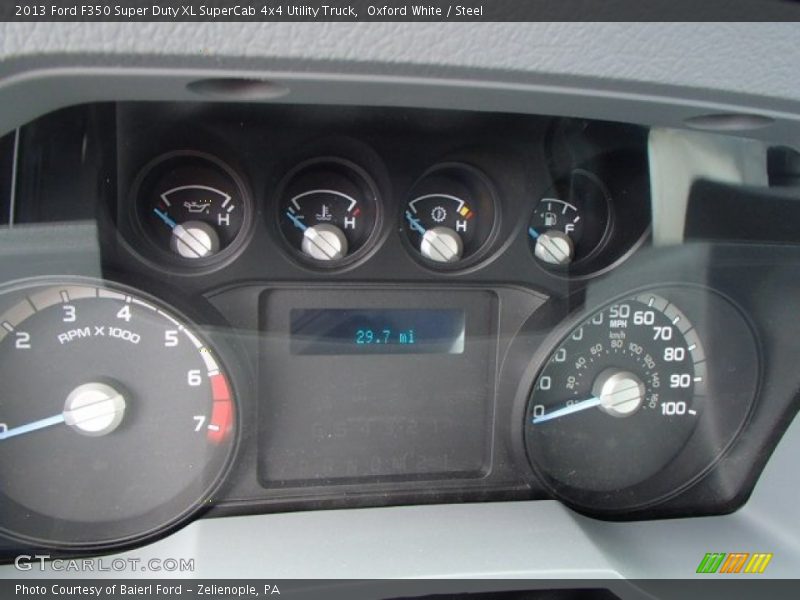 Oxford White / Steel 2013 Ford F350 Super Duty XL SuperCab 4x4 Utility Truck