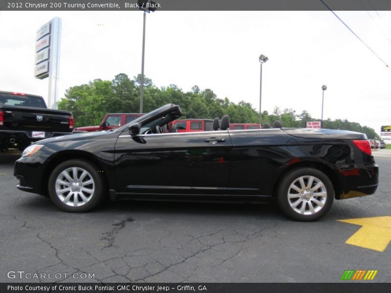 Black / Black 2012 Chrysler 200 Touring Convertible