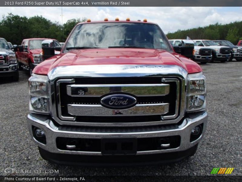 Vermillion Red / Steel 2013 Ford F250 Super Duty XLT SuperCab 4x4