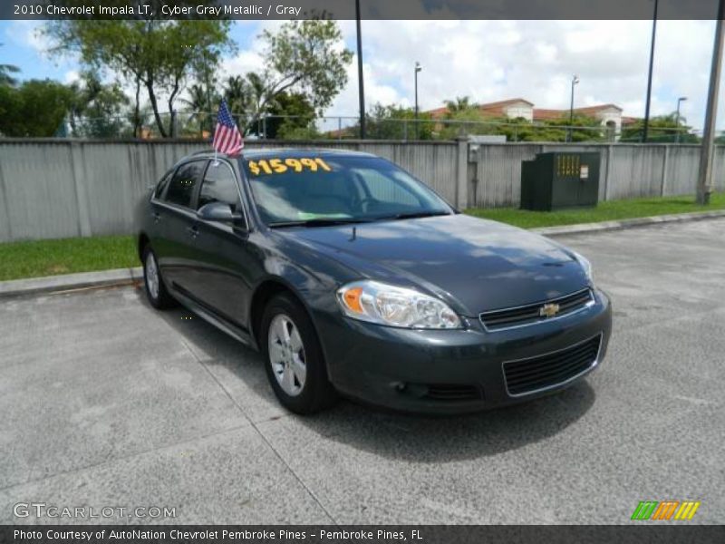 Cyber Gray Metallic / Gray 2010 Chevrolet Impala LT