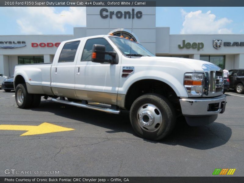Oxford White / Camel 2010 Ford F350 Super Duty Lariat Crew Cab 4x4 Dually