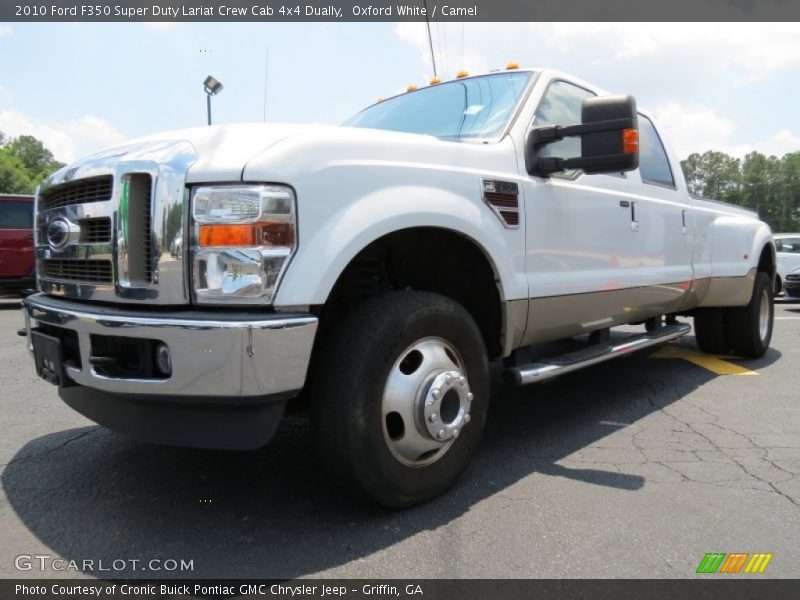 Oxford White / Camel 2010 Ford F350 Super Duty Lariat Crew Cab 4x4 Dually